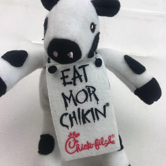 Chick Fil A Eat More Chikin Cow Stuffed Animal Plush Mini Mascot Toy - Picture 2 of 5
